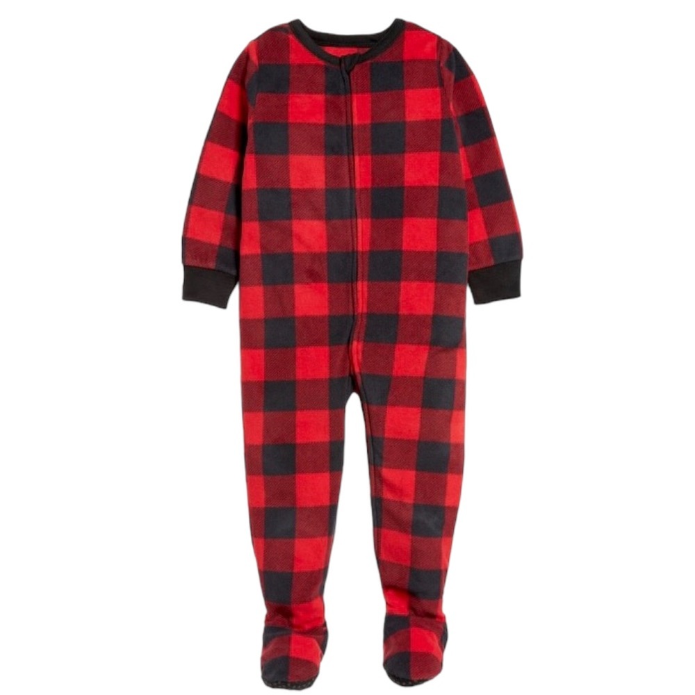 Old Navy Micro Fleece One-Piece Pajama Buffalo Check
